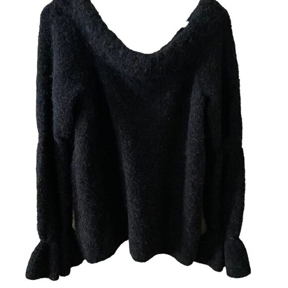 NEW Something Navy Black Maisie off the shoulder Sweater S / Small - Picture 4 of 8